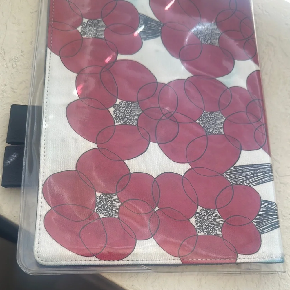 Floral Poppy Notebook Cover — Pink